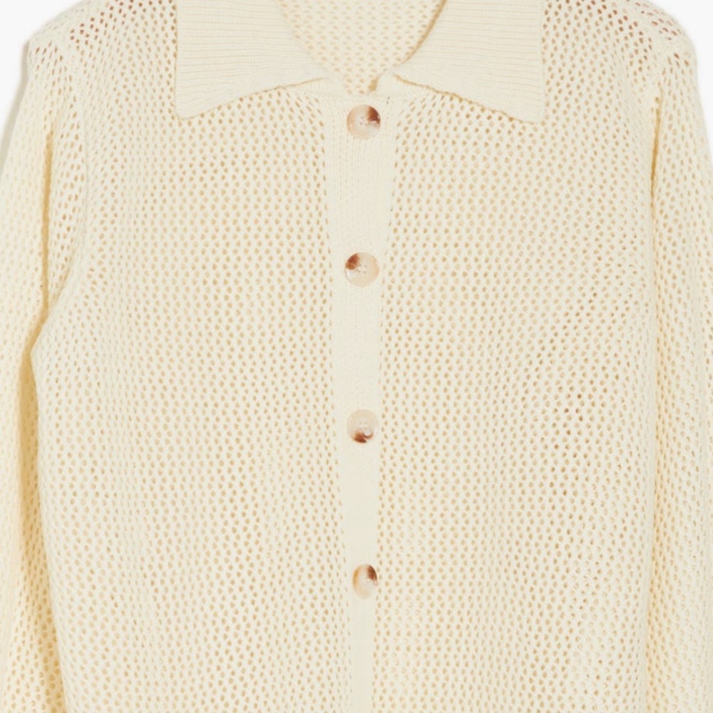 Women's Cream Knit Cardigan Sweater
